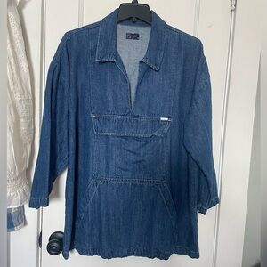 Mother Dark Blue Denim popover size M.
